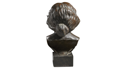 Early 20thc Hector Rocha bronze, female bust, Italy