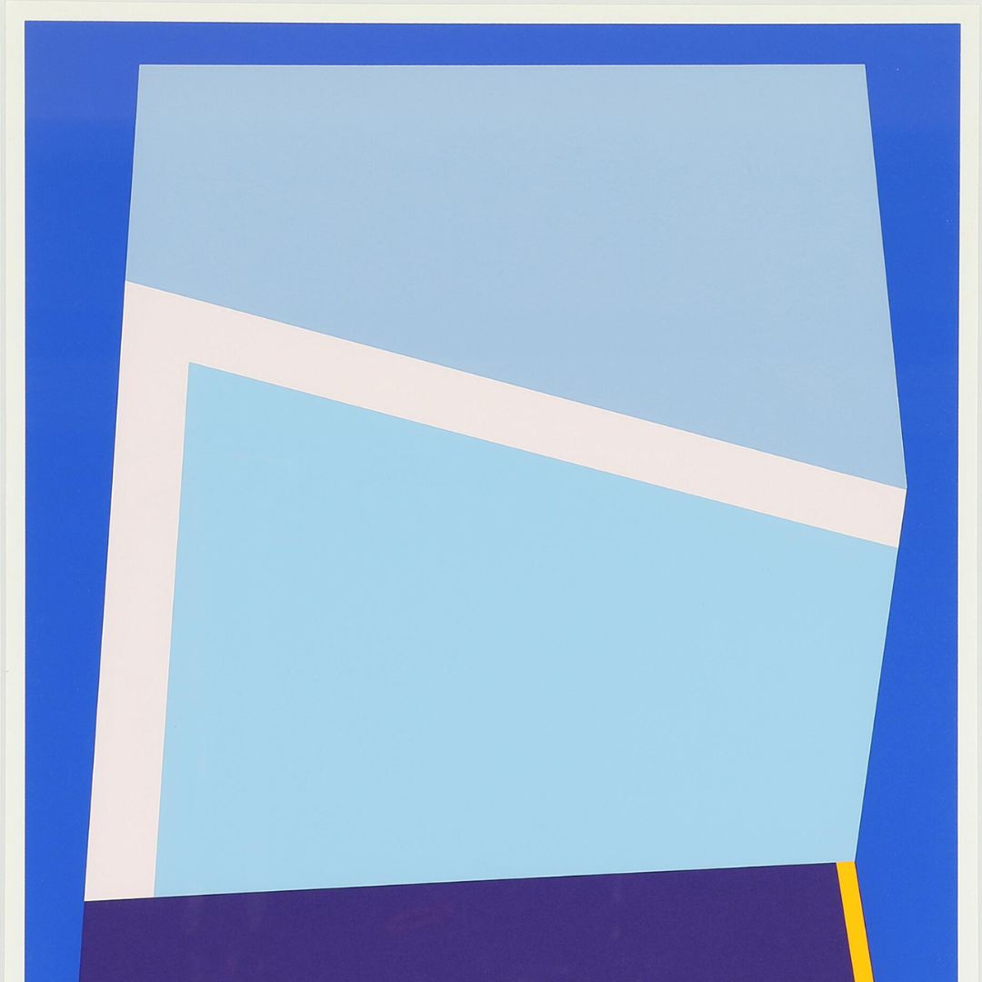 Ib Geertsen : 1986 abstract geometric lithograph in colors