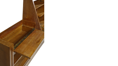 1950s Pier Luigi Colli cerused oakwood open console, Italy
