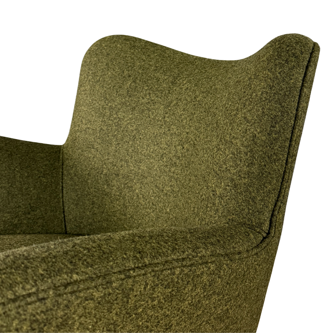 1950s Guglielmo Veronesi : pair of Italian butterfly lounge chair, felted wool