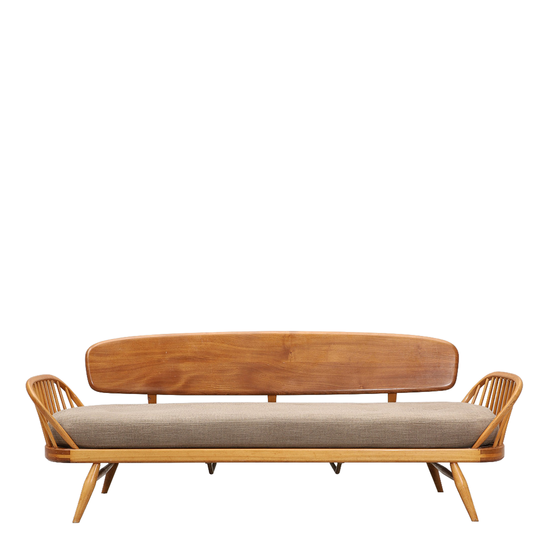 1960s Lucien Urcolani : Model 355 studio couch, elm & beech, England