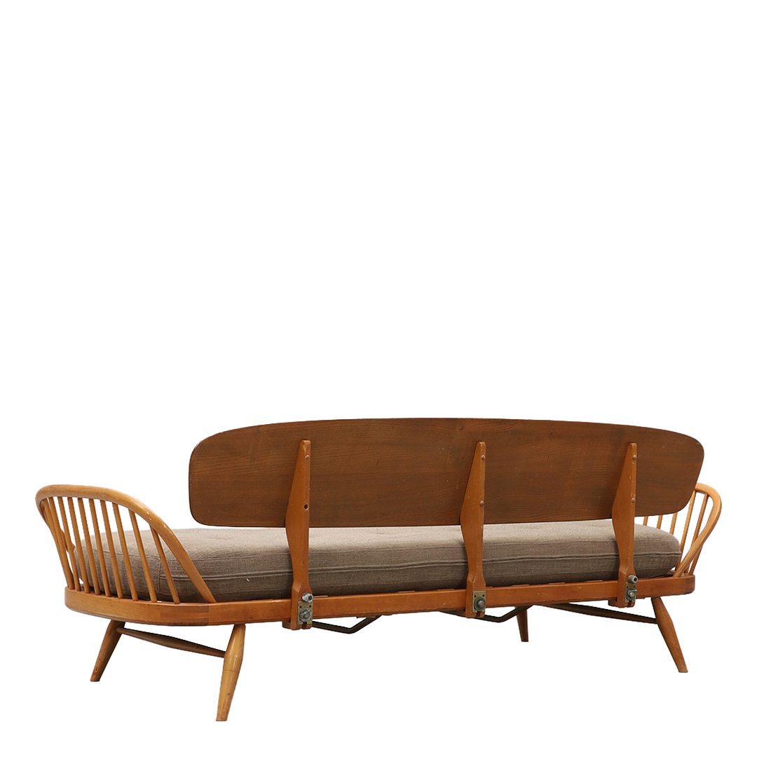 1960s Lucien Urcolani : Model 355 studio couch, elm & beech, England