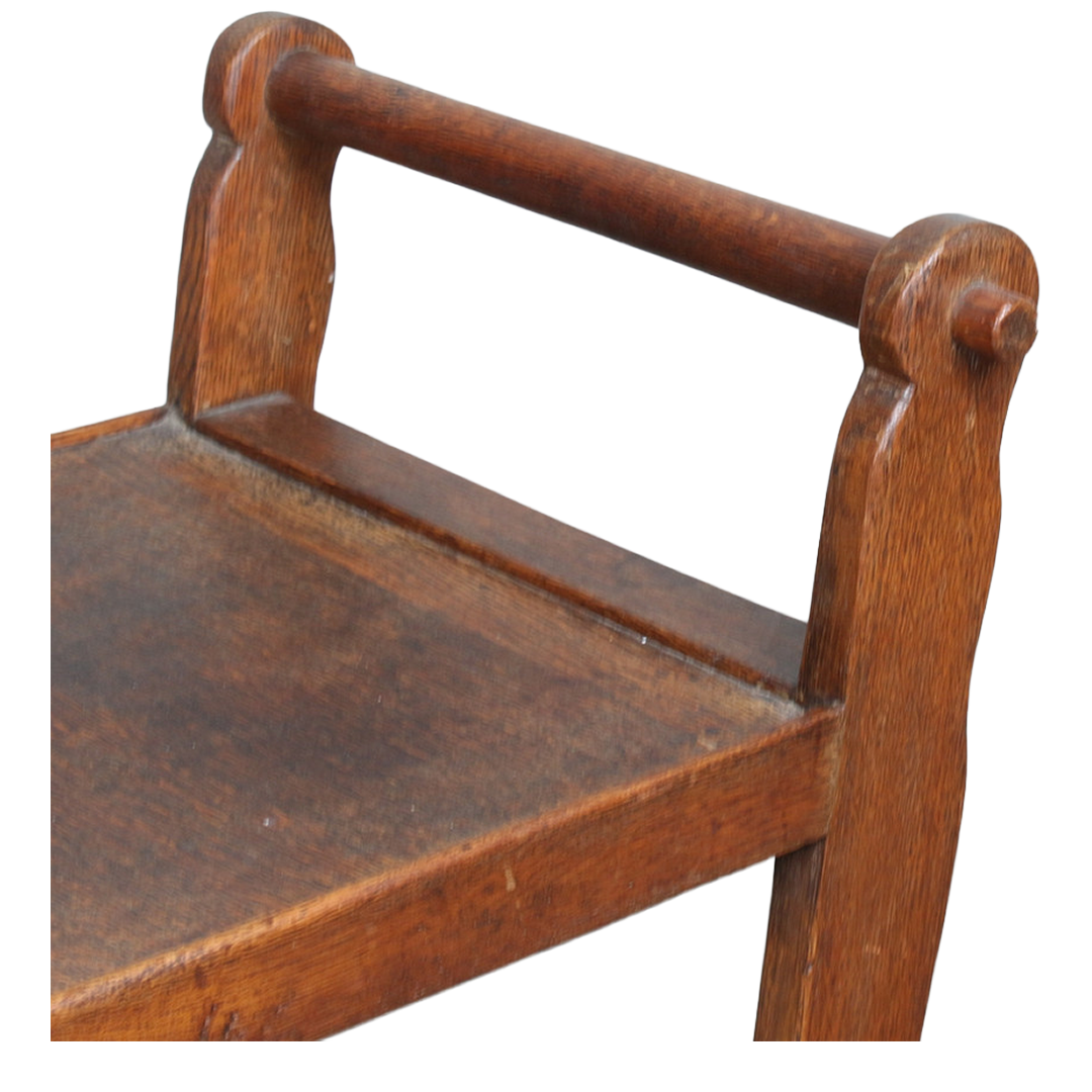 1930s German : solid oakwood Modernist service trolley