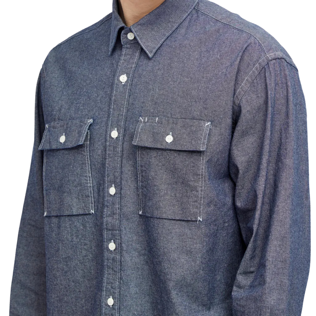 FrizmWORKS : Cigarette Pocket Chambray Shirt