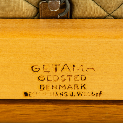 1960s Hans Wegner style : 3-seat modernist oakwood sofa