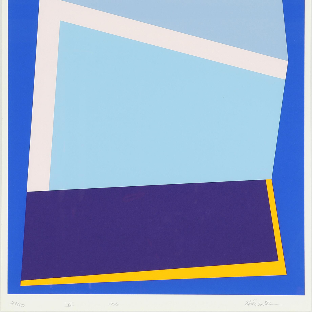 Ib Geertsen : 1986 abstract geometric lithograph in colors