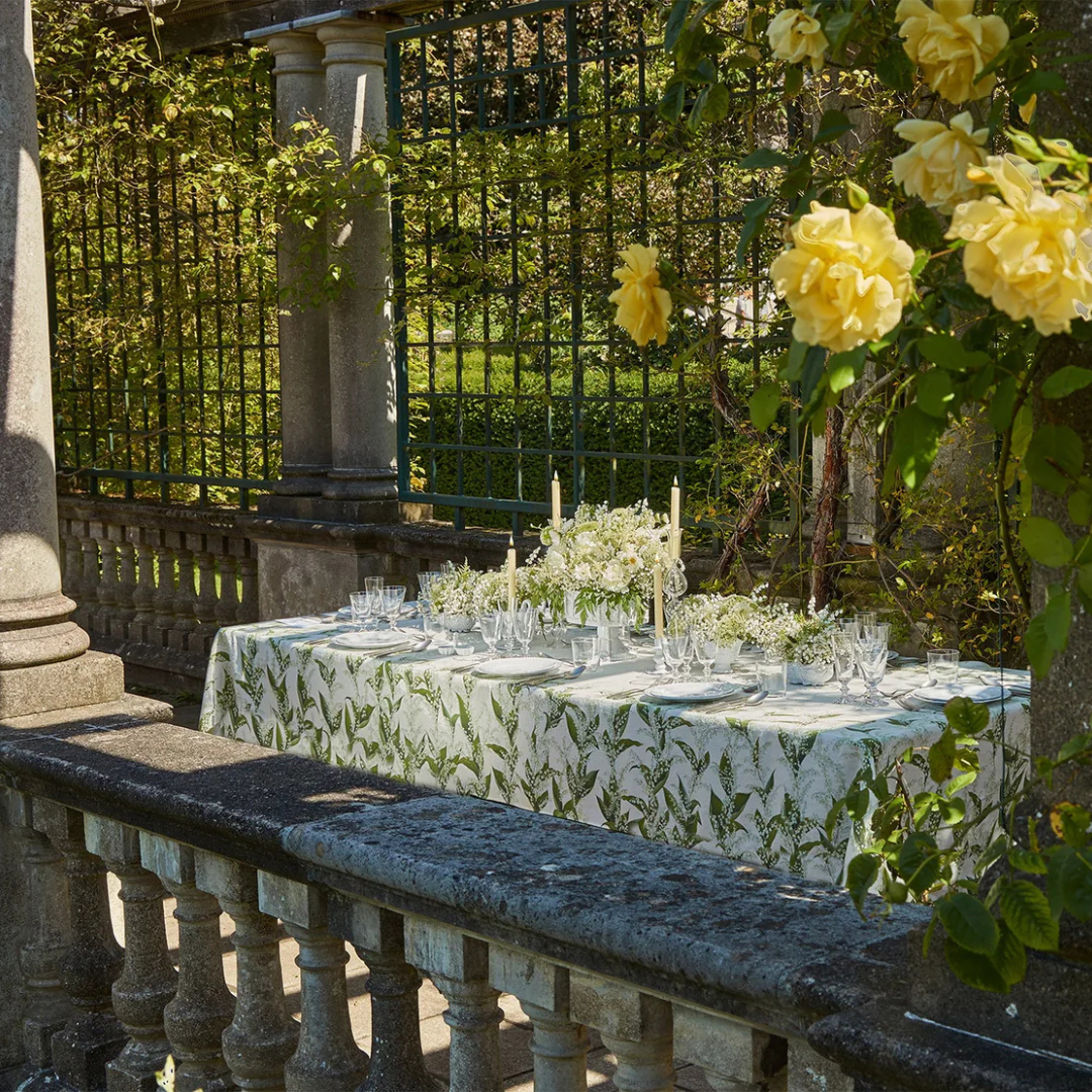 Summerill & Bishop : Lily of the Valley 'Muguet' Linen Napkin, Set of 4