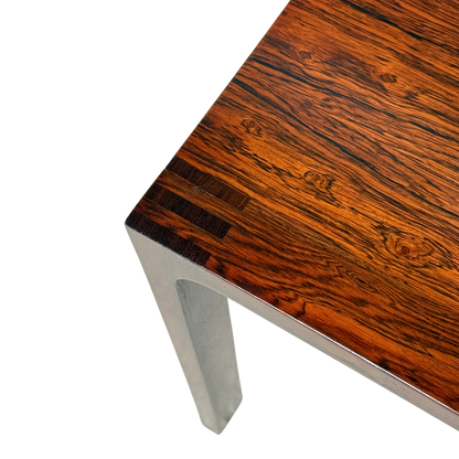 1960s Leif Jacobsen : pair square rosewood side tables, Toronto