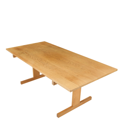 1960s Hans J. Wegner : solid oakwood "Shaker" dining table, Model AT 311