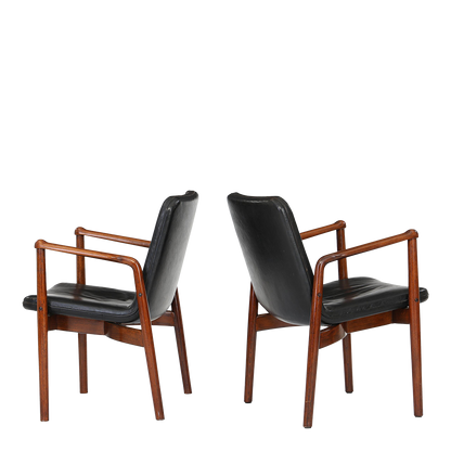 1958 Kay Korbing : FK-series armchair in black leather, Denmark
