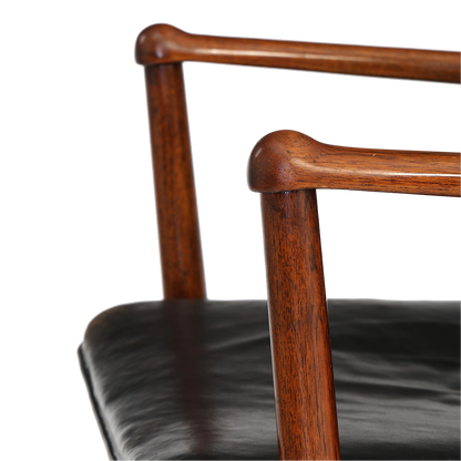1958 Kay Korbing : FK-series armchair in black leather, Denmark