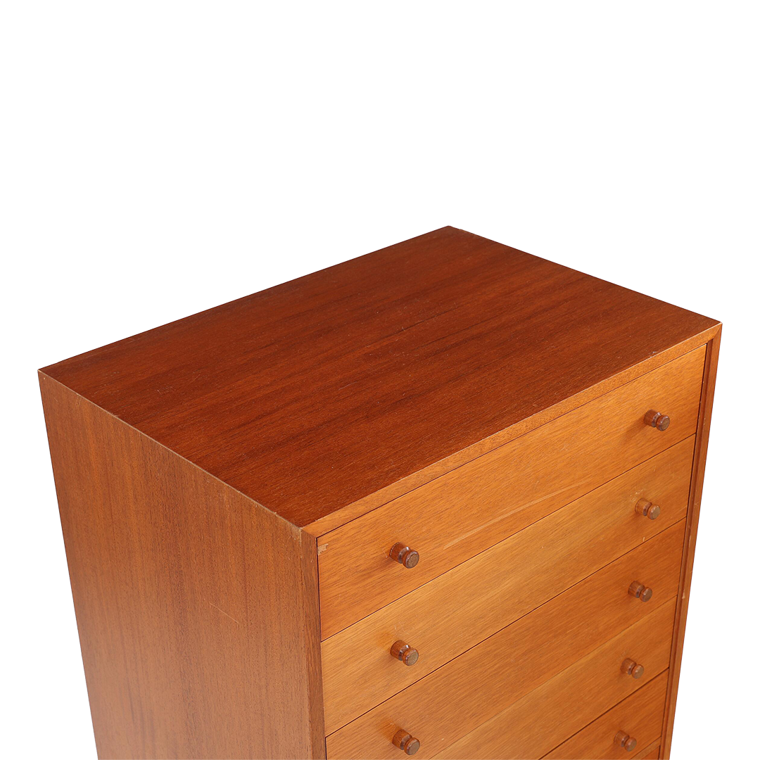 Danish Design : pair of ten drawer 52" mahogany chest of drawers