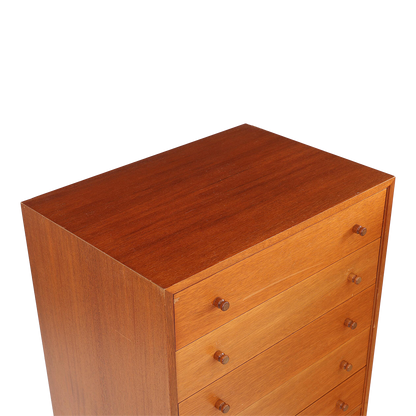 Danish Design : pair of ten drawer 52" mahogany chest of drawers