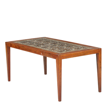 1960s Severin Hansen Jr. : rosewood coffee table with Nils Thorson "Tenera" tiles
