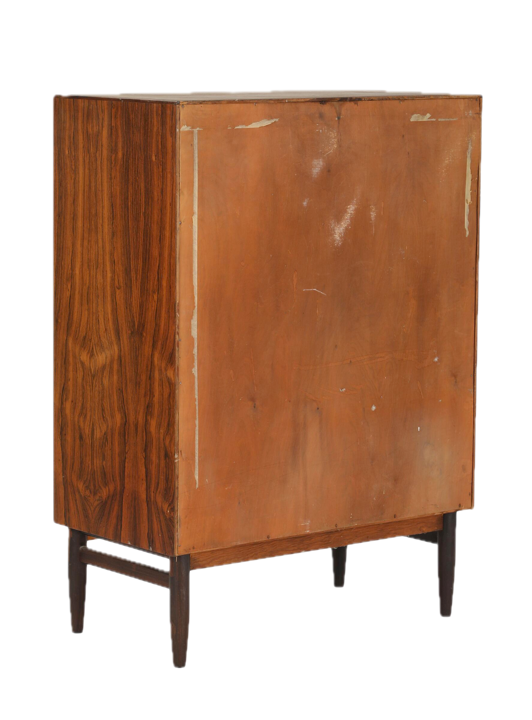 1960s Danish : six drawer bowed from rosewood chest