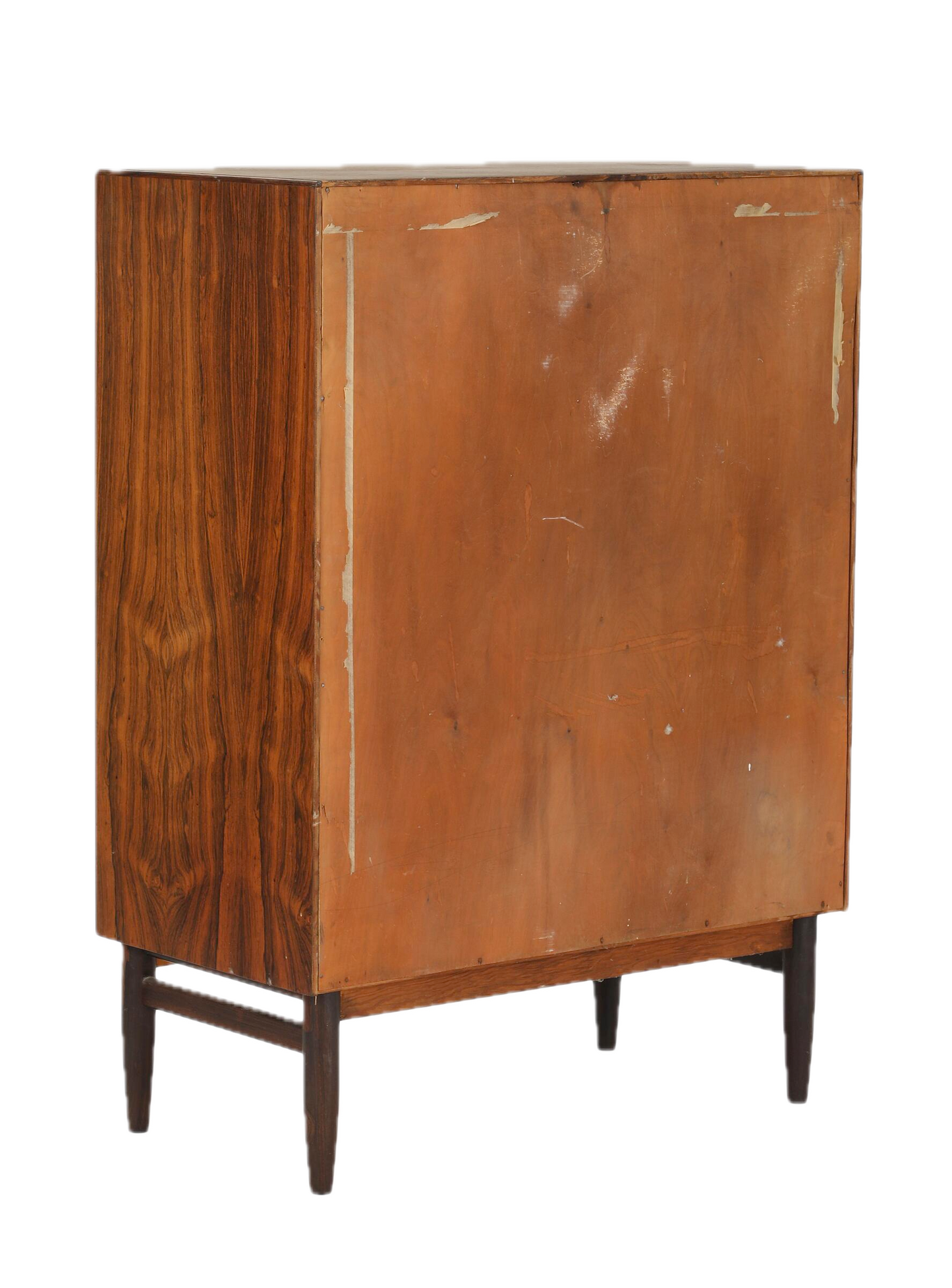 1960s Danish : six drawer bowed from rosewood chest