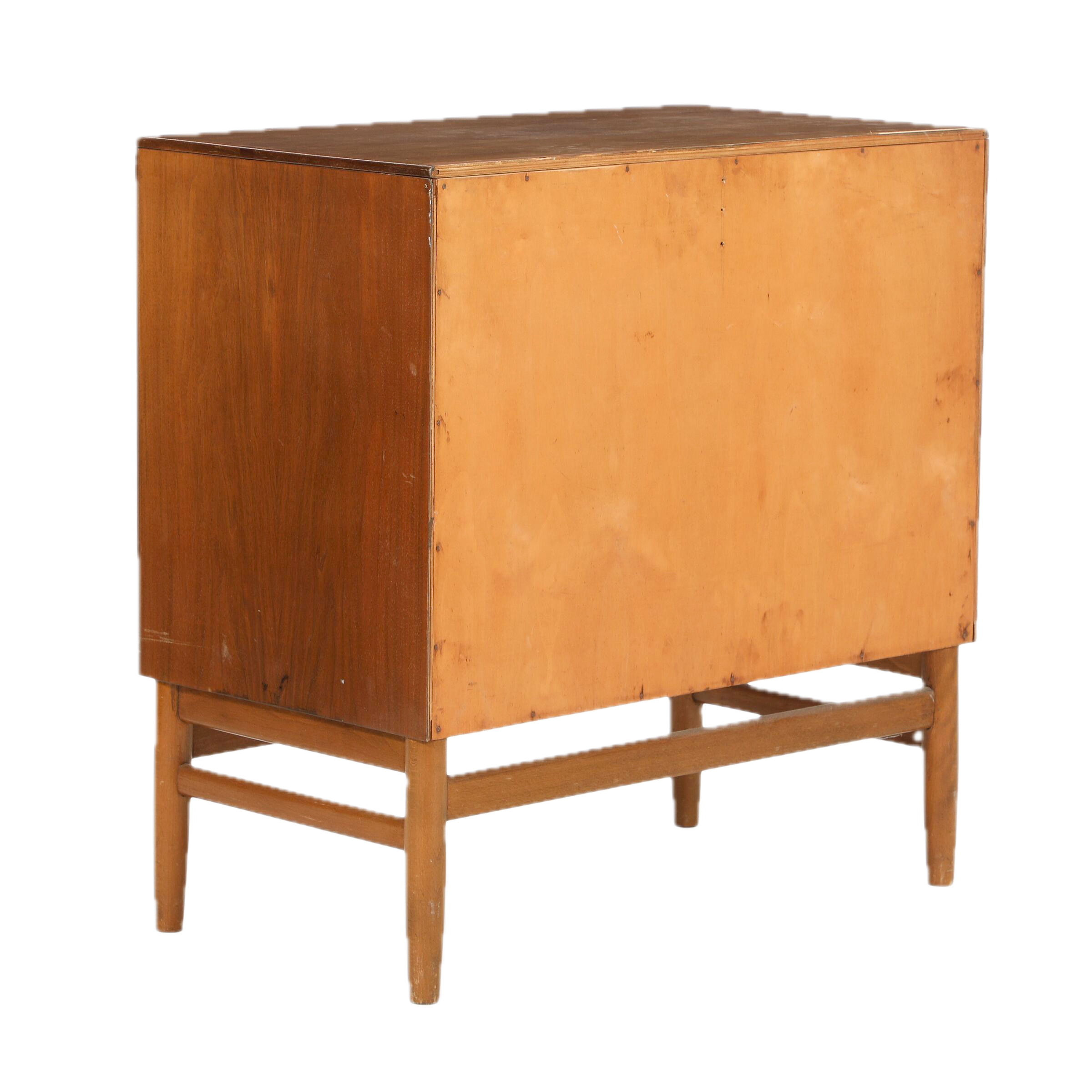 Late 1940s Danish : small 3-drawer teakwood floating chest of drawers