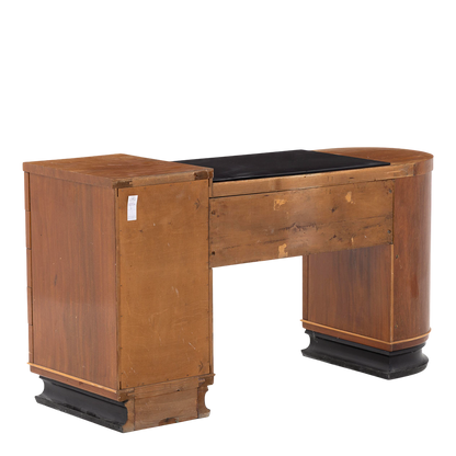 1950s European : Art Deco design mahogany & glass dressing table