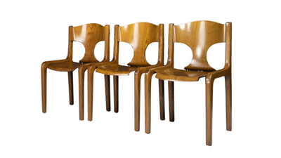 c1968 Set of eight Augusto Savini for Pozzi Dining Chairs