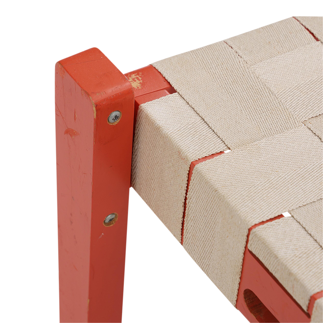 1960s Hans J Wegner : Six Model CH 42 and 43 red lacquered dining chairs