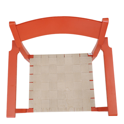 1960s Hans J Wegner : Six Model CH 42 and 43 red lacquered dining chairs