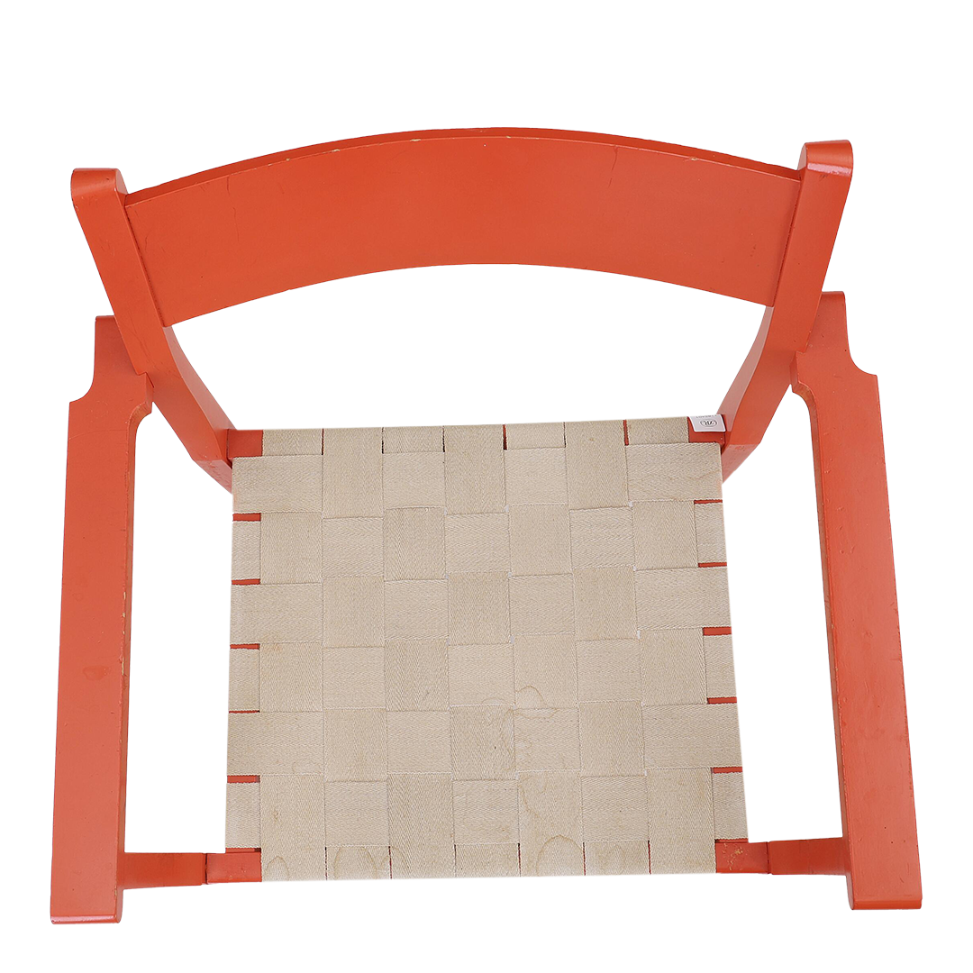 1960s Hans J Wegner : Six Model CH 42 and 43 red lacquered dining chairs