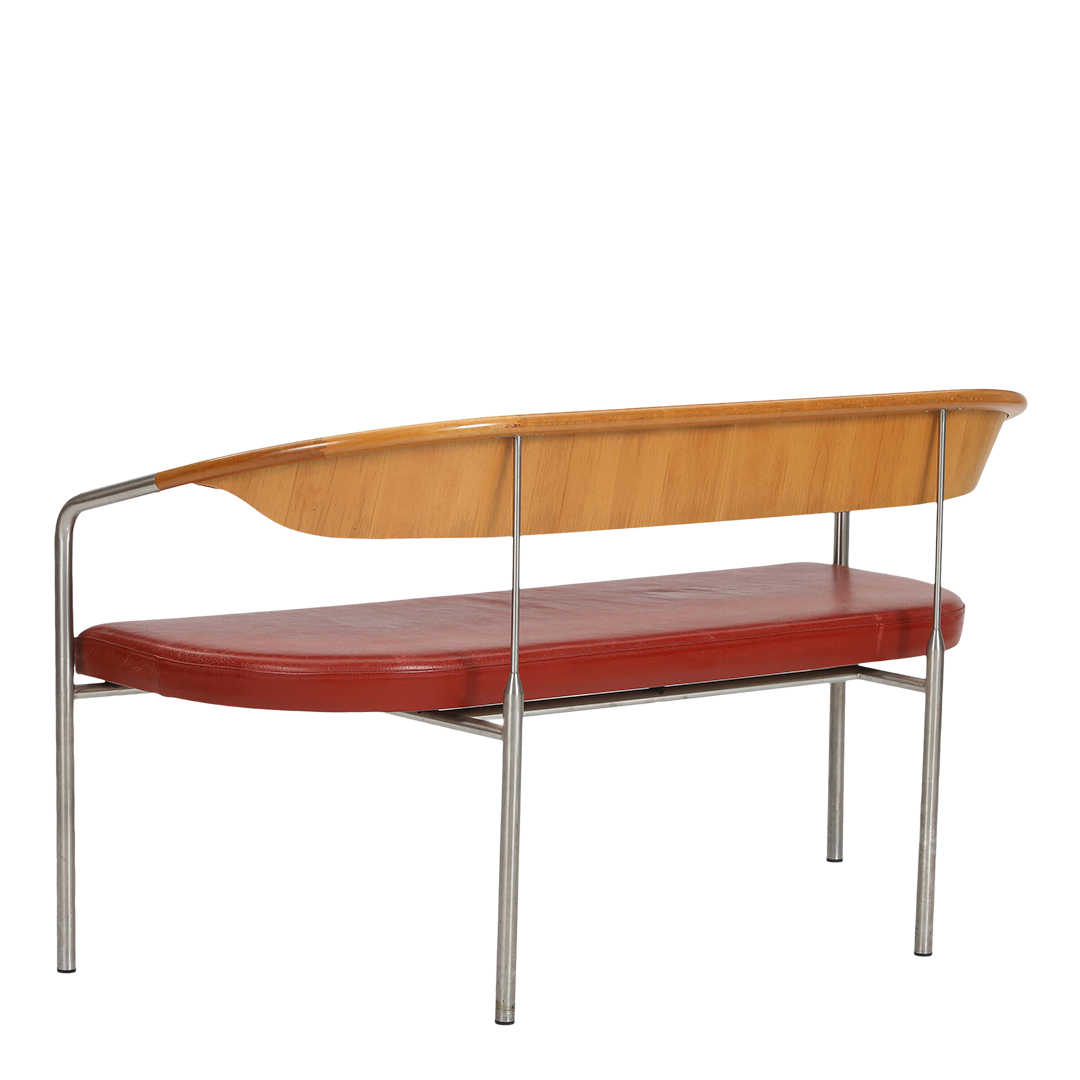 1990 Henrik Tengler : 2-seat "Chairman" sofa in red leather