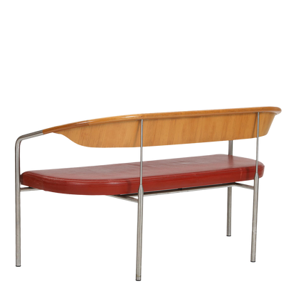 1990 Henrik Tengler : 2-seat "Chairman" sofa in red leather