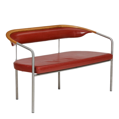 1990 Henrik Tengler : 2-seat "Chairman" sofa in red leather