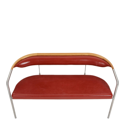 1990 Henrik Tengler : 2-seat "Chairman" sofa in red leather