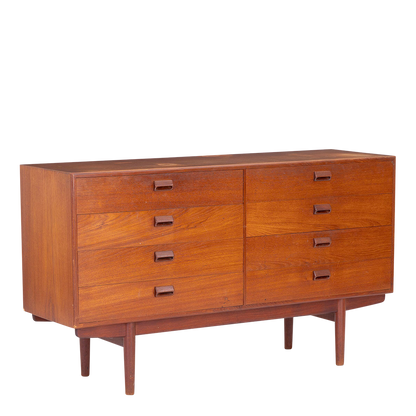 1970s Børge Mogensen : teakwood 59" eight-drawer chest