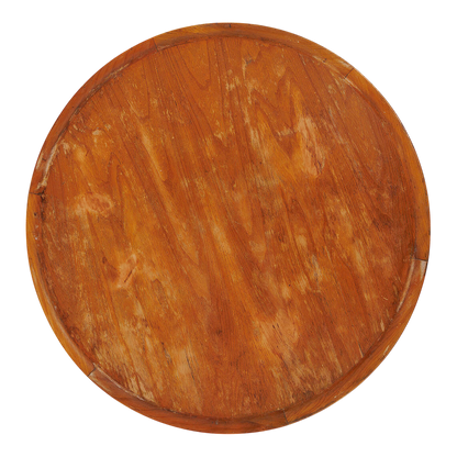 1950s Frode Holm : solid elmwood 33" round side table