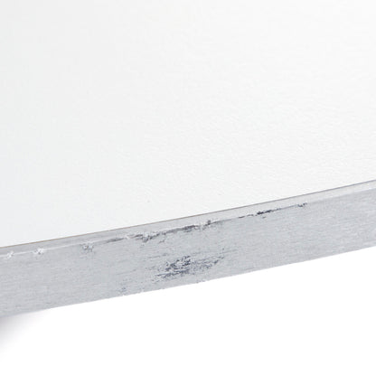 Arne Jacobsen : aluminum and white 57" laminate dining table, Denmark