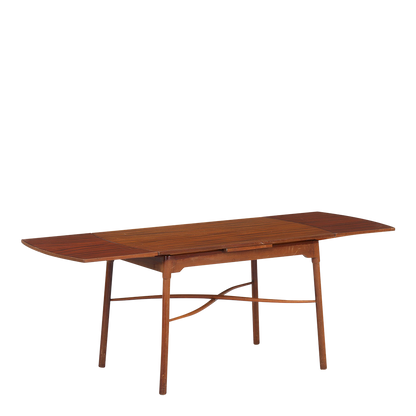 1950s Ole Wanscher : 36" mahogany coffee table w/two extensions