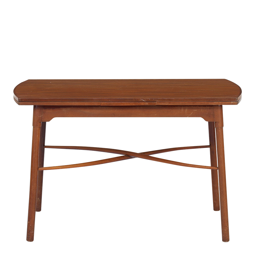 1950s Ole Wanscher : 36" mahogany coffee table w/two extensions