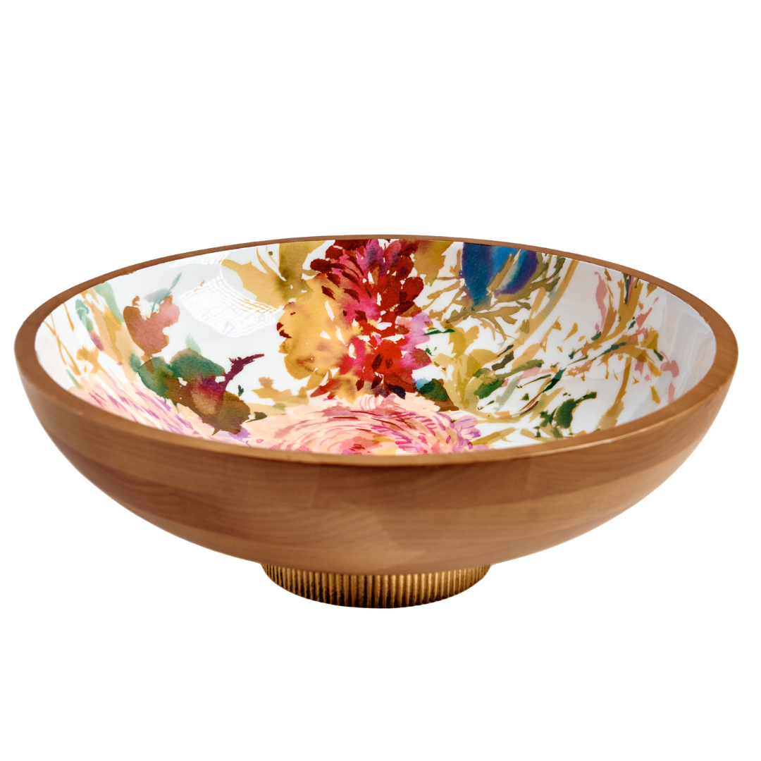 FINCH x Helen Dealtry : Large Footed Floral Serving Bowl
