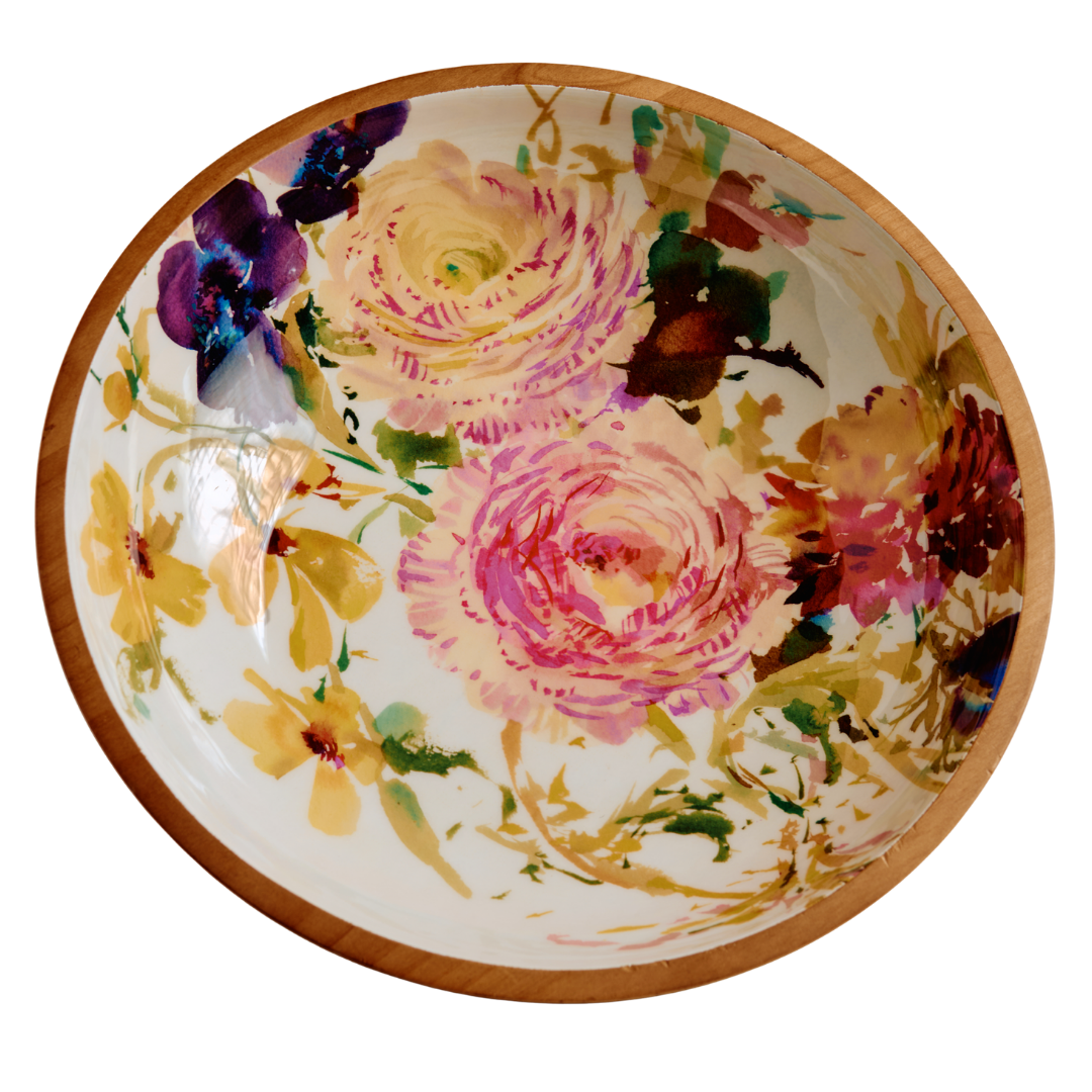 FINCH x Helen Dealtry : Large Footed Floral Serving Bowl