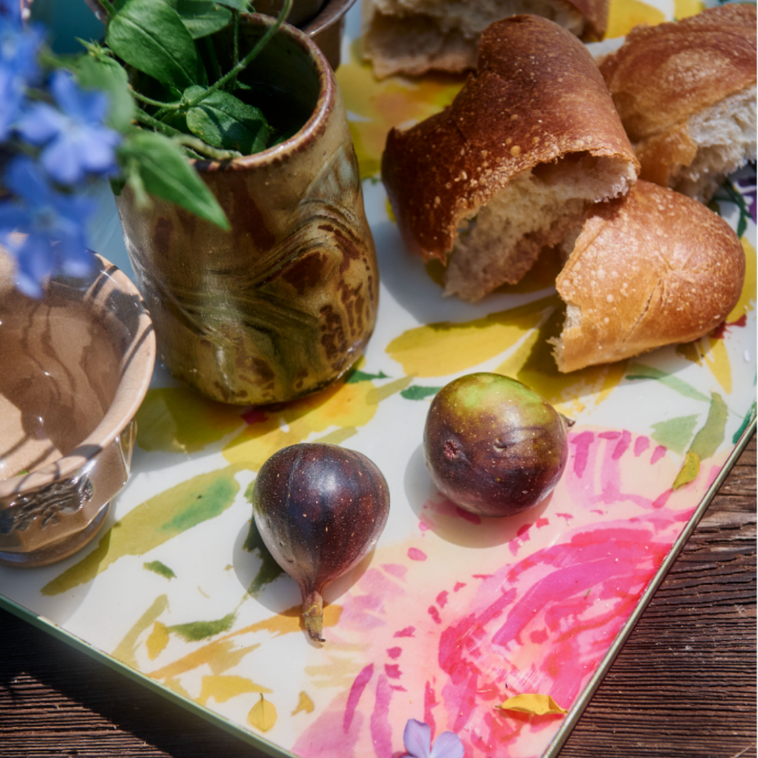 FINCH x Helen Dealtry : Large Floral Enamel Metal Serving Tray