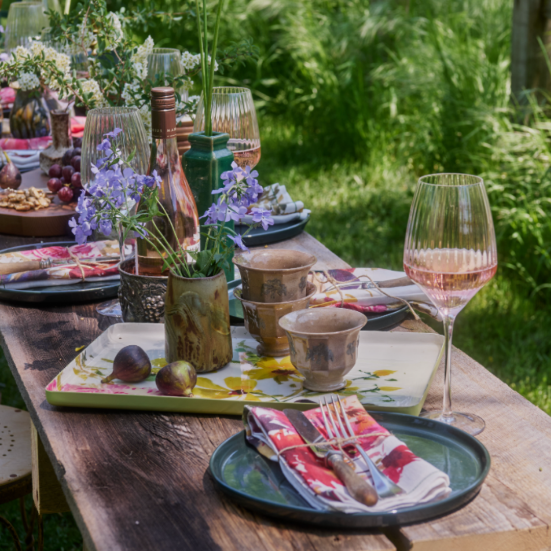FINCH Tabletop : Moss green stoneware 10" dinner plate