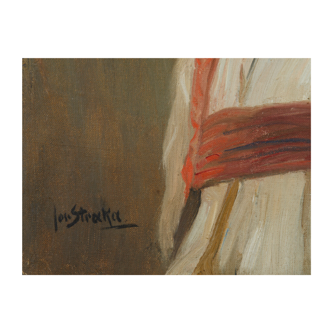 Josef Straka : young Austrian boy in a hat, o/c