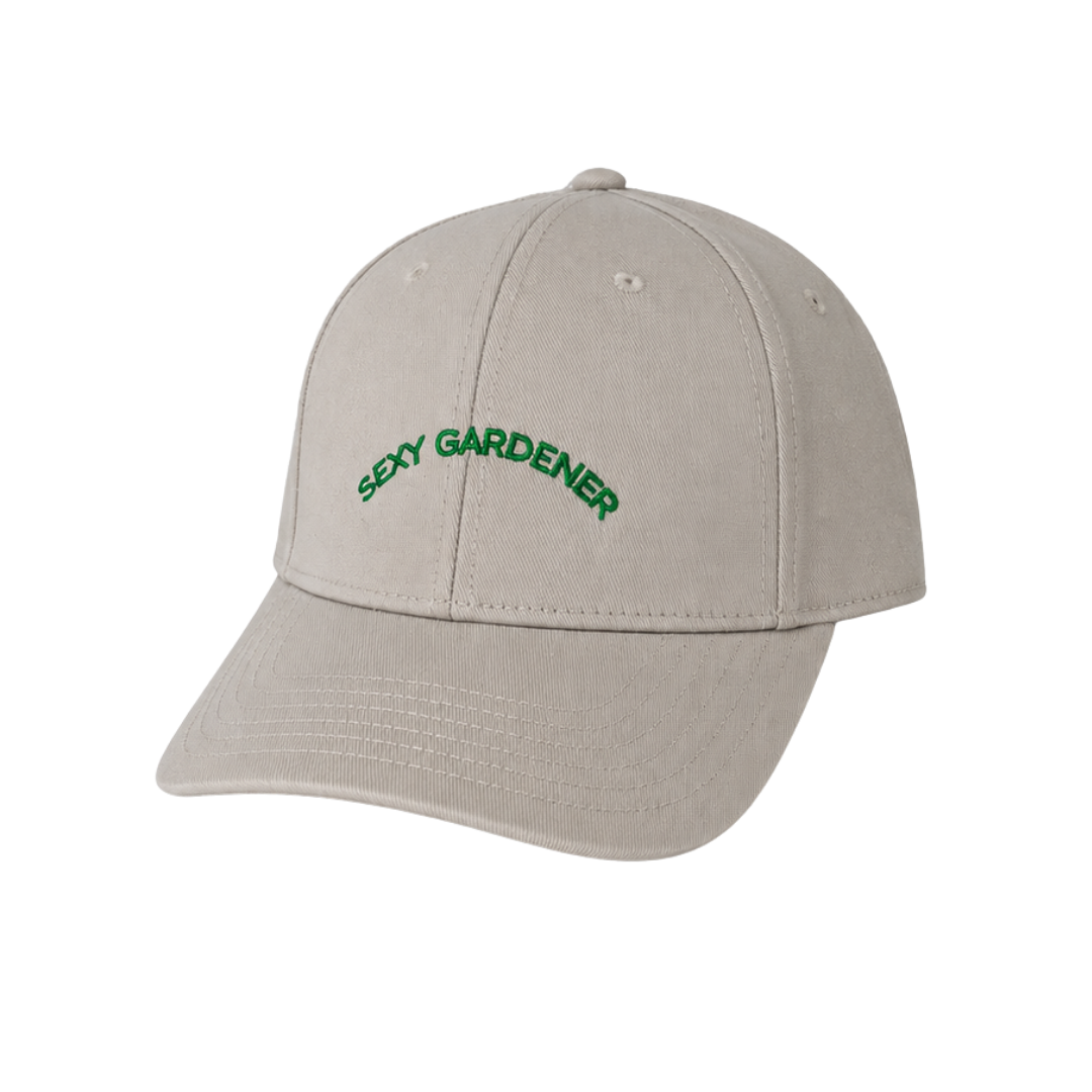 FINCH Original : Sexy Gardener six panel embroidered hat in Bone
