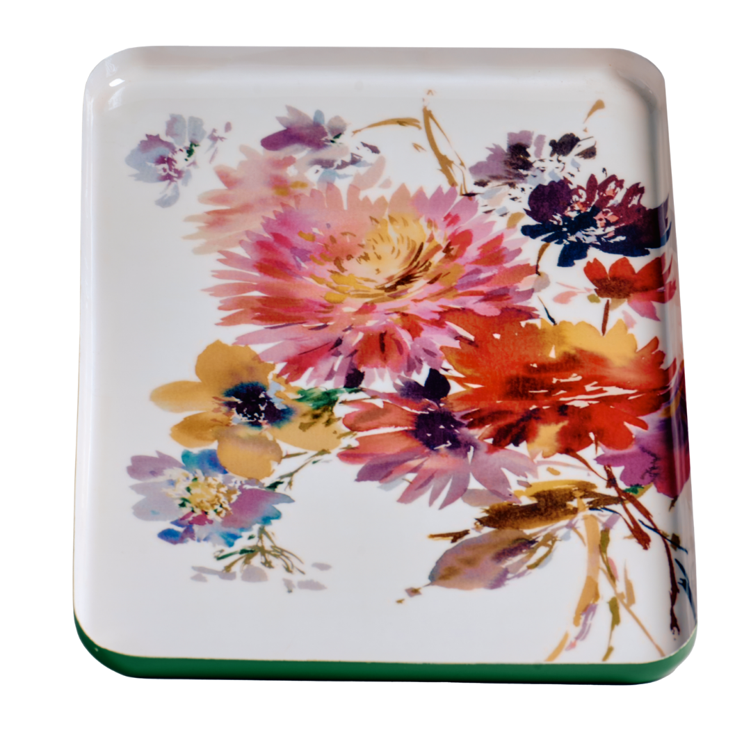 FINCH x Helen Dealtry : Large Floral Enamel Metal Serving Tray