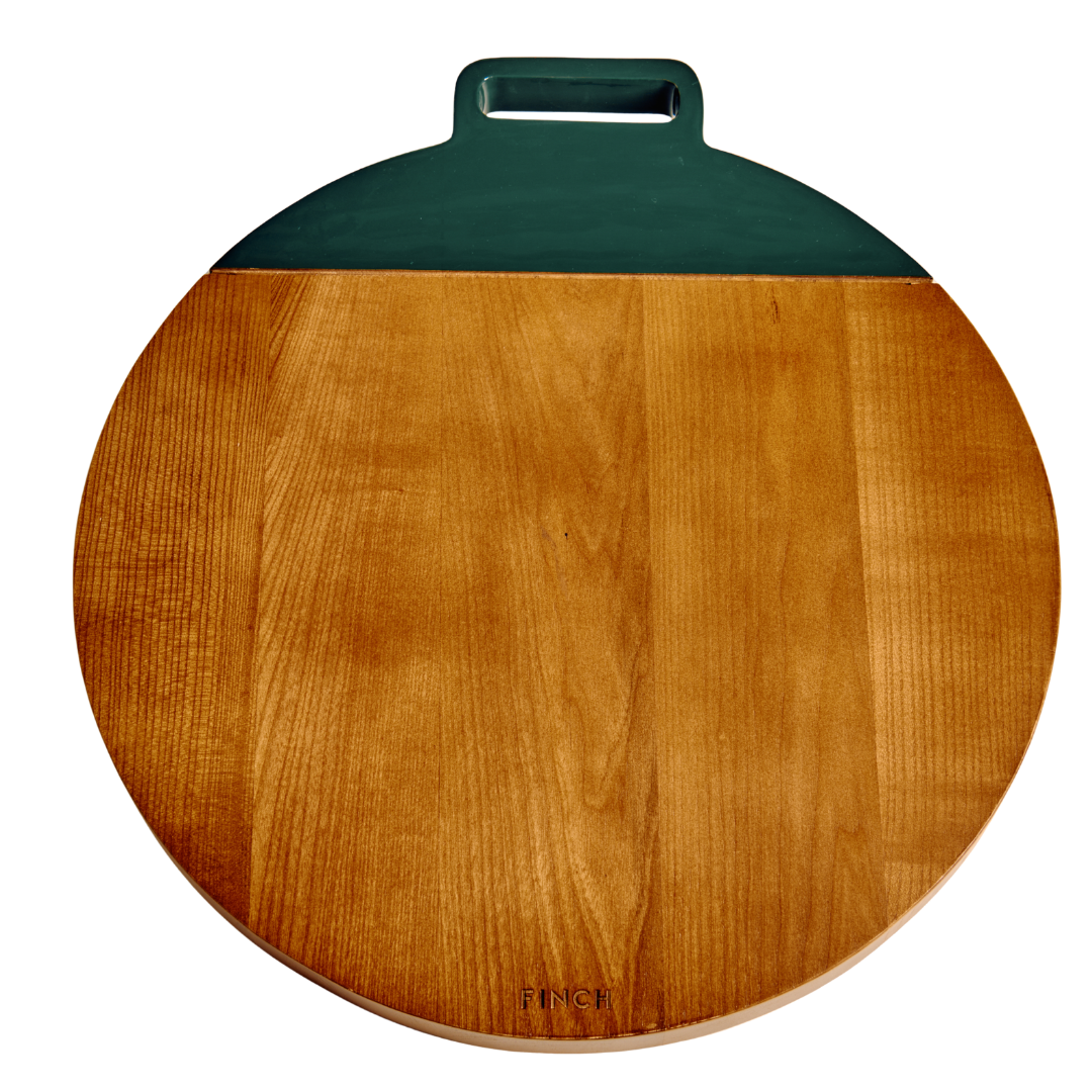FINCH Tabletop : Ashwood and Enamel Round Charcuterie Board