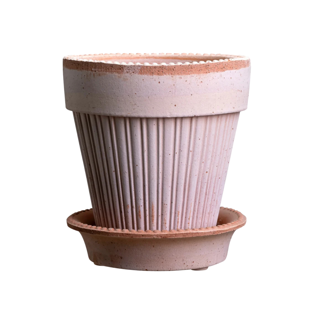 Bergs Potter : 8"x7" Simona RAW Pot in Rosa