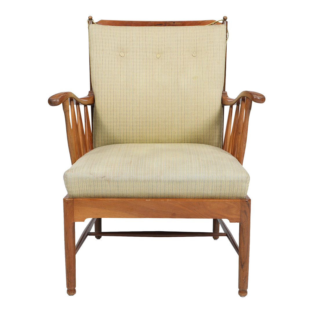 1940s Swedish : modernist traditional revival spindle armchair