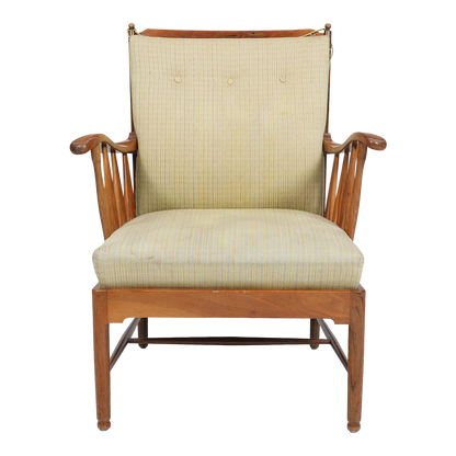1940s Swedish : modernist traditional revival spindle armchair