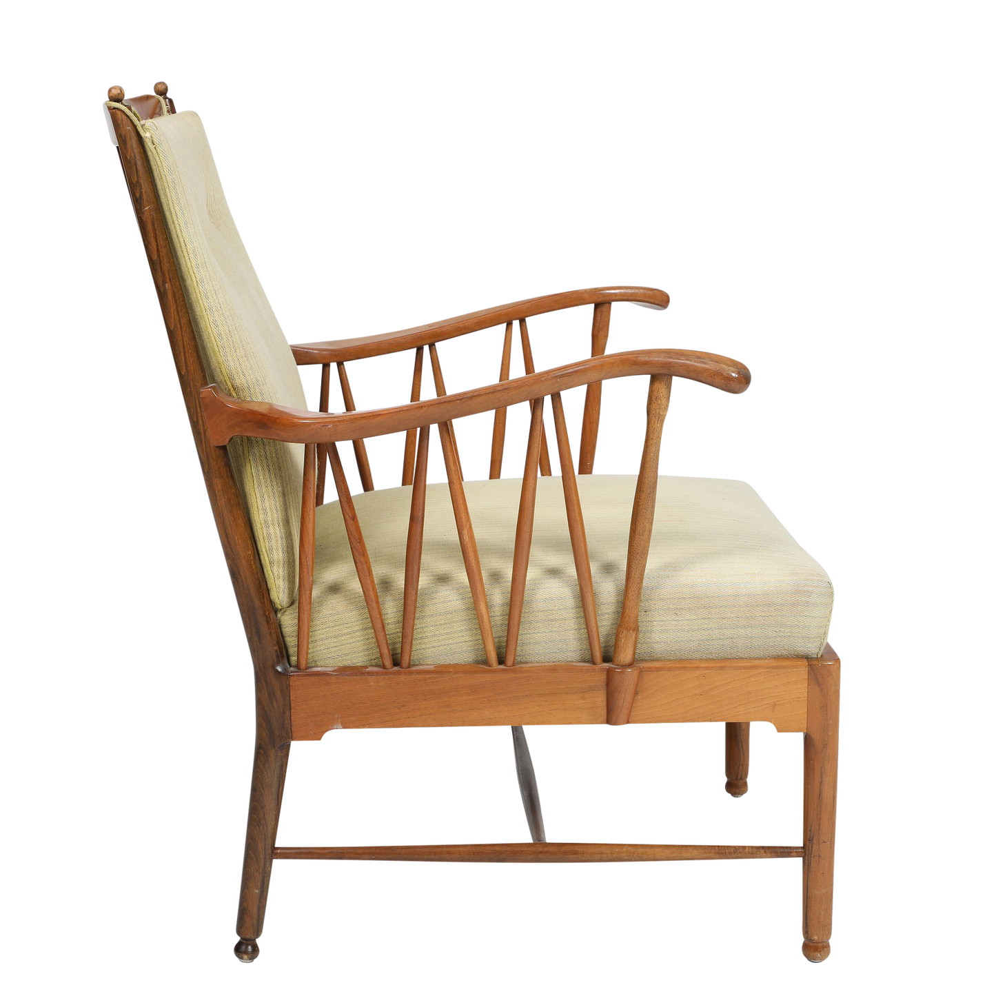 1940s Swedish : modernist traditional revival spindle armchair