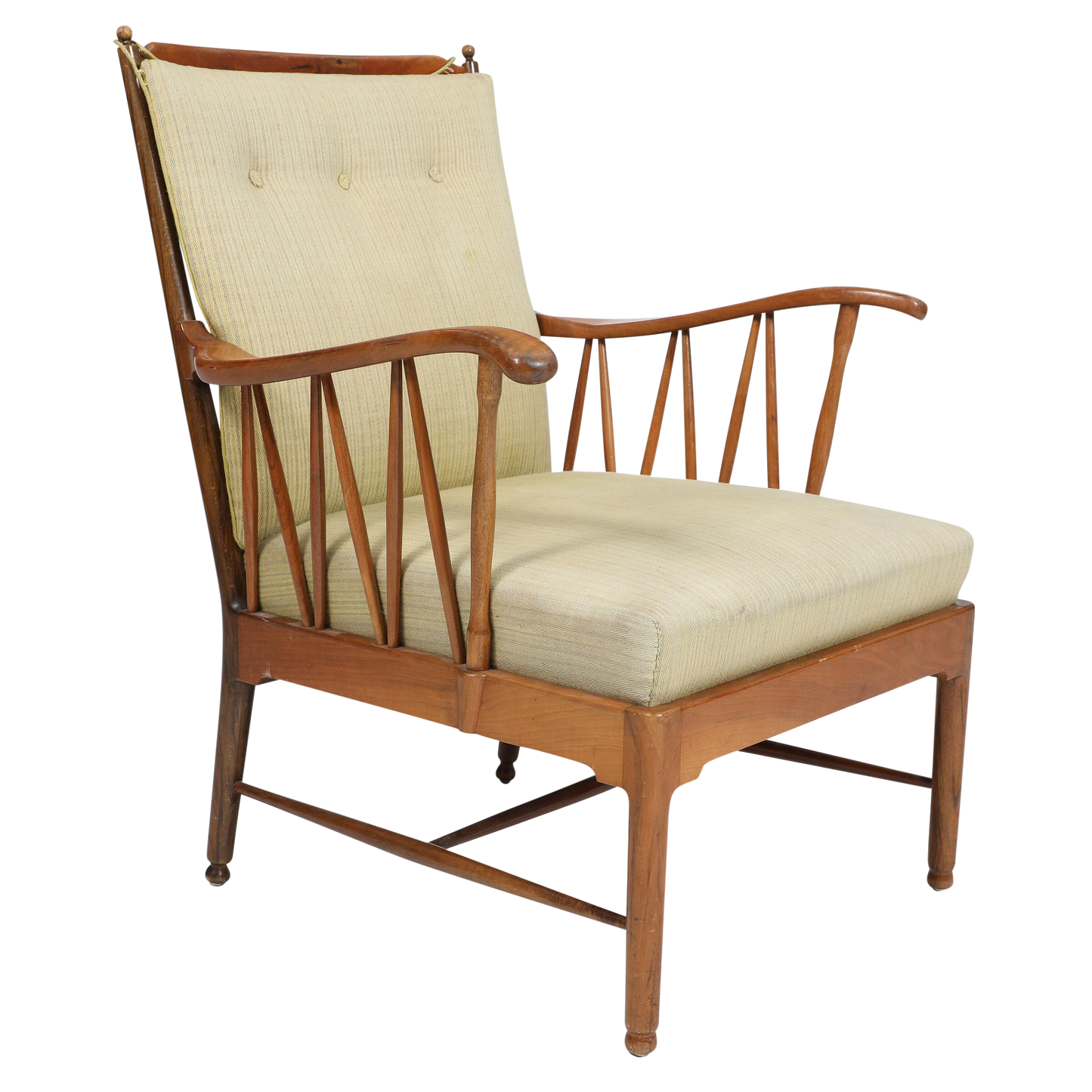1940s Swedish : modernist traditional revival spindle armchair