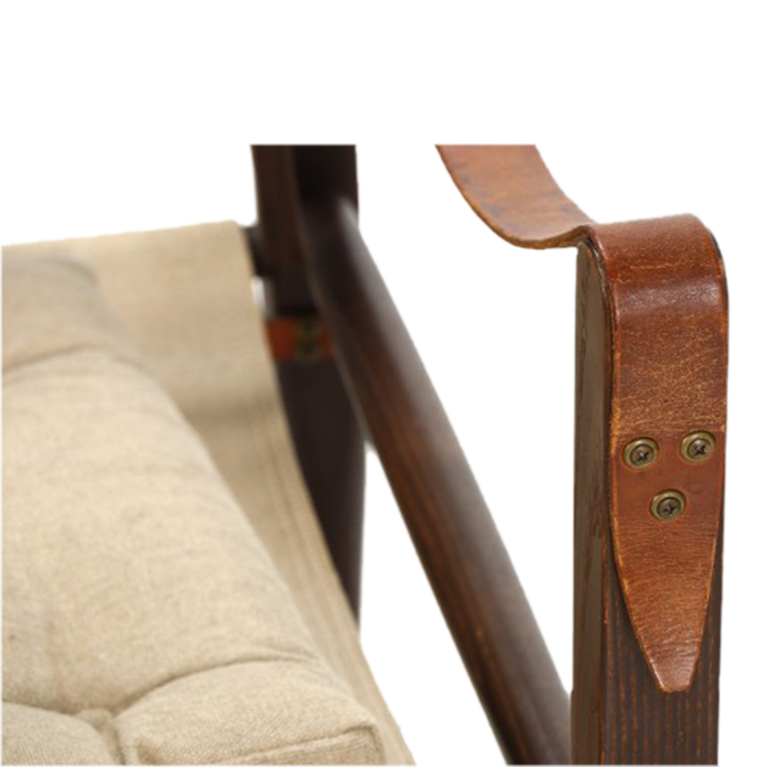 1933 Design Kaare Klint : ashwood & canvas safari chair, Denmark