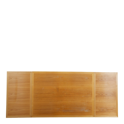 1970 Bernt Petersen : bright elmwood dining table w/dutch extensions